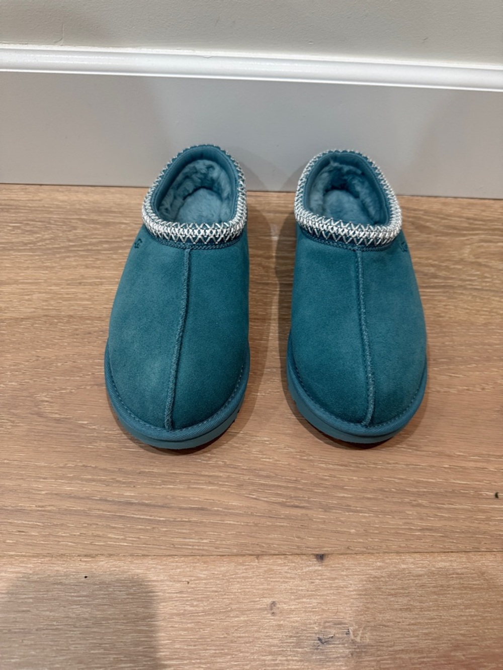 Brand new authentic Teal Suede Cozy Tasman slippers. No box.